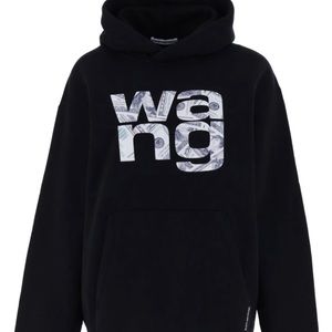 Alexander Wang Money Logo Hoodie Black